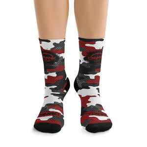 Unisex OhioSpirit Red-Grey Camo 3/4 MTB Socks