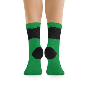Unisex Green Shamrock 3/4 MTB Socks
