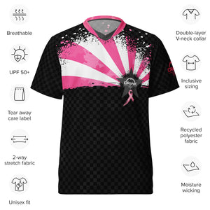 Recycled  UNISEX AZ Breast Cancer Awareness UPF50+ V-Neck MTB Jersey