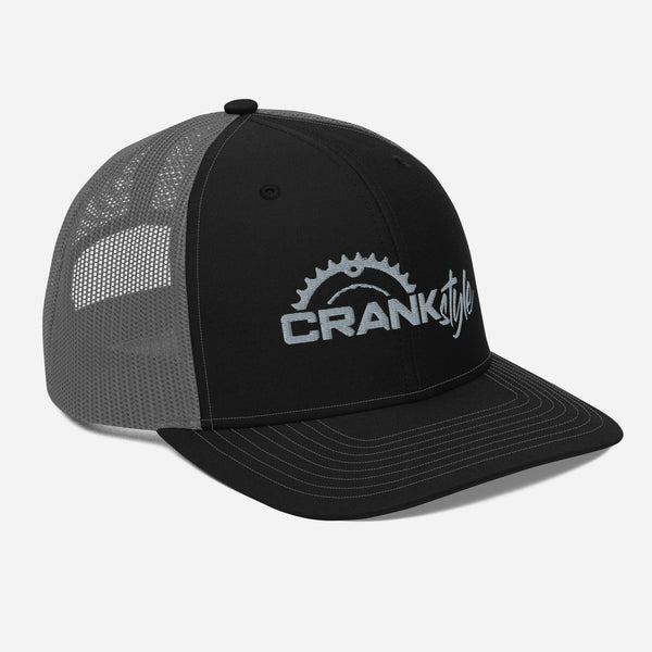 Crank Style's Unisex Black and Grey Trucker Cap