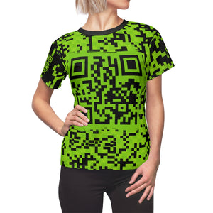 Women's Green & Black Crank Style QR Code MTB Jersey