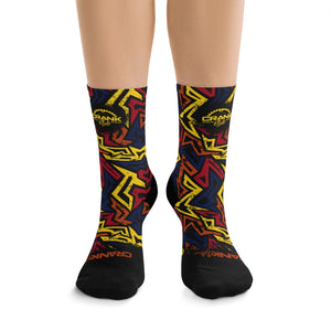 Arizona Graffiti Style Socks, great for mountain biking, hiking or any outdoor activity that needs a little extra style. Light weight and breathable. One size fits all.... children to Adult size 15 feet. 