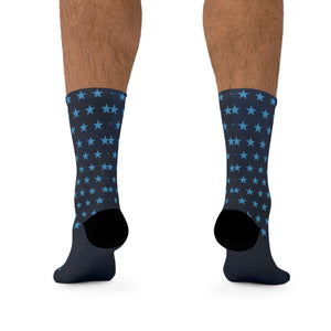 Unisex Blue Stars 3/4 MTB Socks