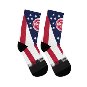 Ohio State Flag Checker 3/4 MTB Socks