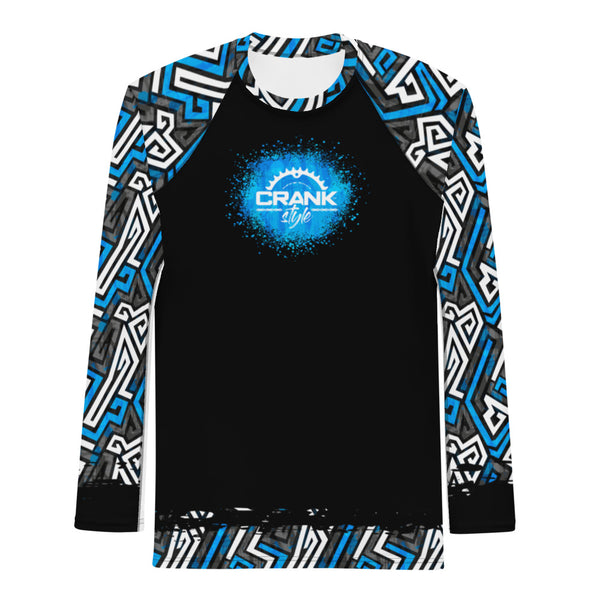 Men's Blue Graffiti Rash Guard