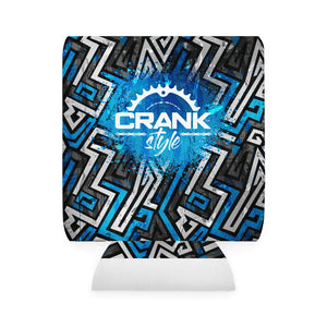 Crank Style's Blue Graffiti beverage Koozie