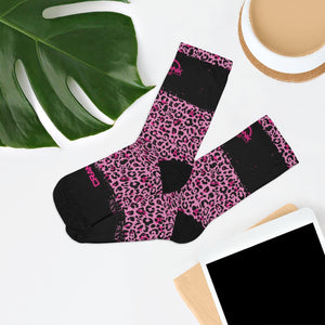 Pink Leopard 3/4 MTB Socks