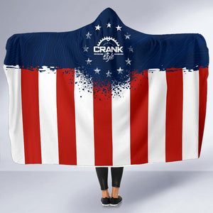 USA Topo Flag Hooded Blanket