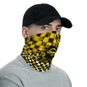 Yellow and Black Checker Face Mask / Neck Gaiter