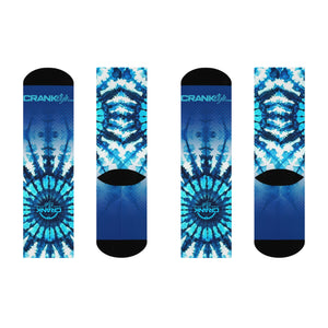 Unisex Tie Dye Shibori Tall MTB Crew Socks