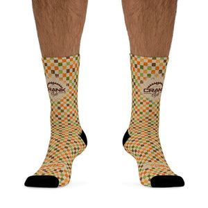 Unisex Retro Checker 3/4 MTB Socks