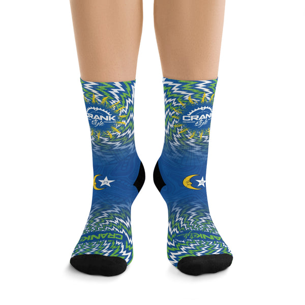 Unisex Psychedelic Bicycle Day 3/4 MTB Socks