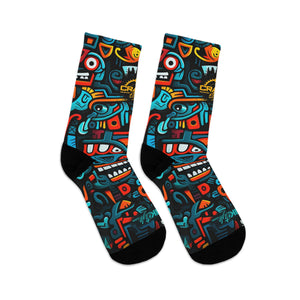 Unisex Urban Graffiti 3/4 MTB Socks