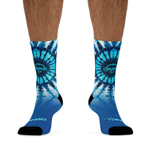 Unisex Tie Dye Shibori 3/4 MTB Socks