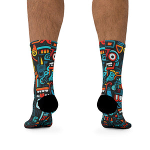 Unisex Urban Graffiti 3/4 MTB Socks