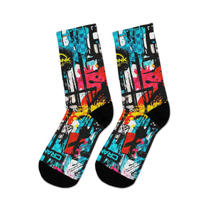 Unisex Grungy Graffiti 3/4 MTB Socks