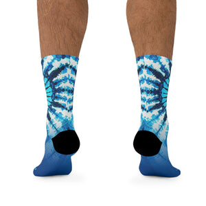 Unisex Tie Dye Shibori 3/4 MTB Socks