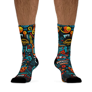 Unisex Urban Graffiti 3/4 MTB Socks