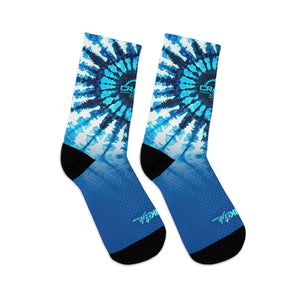 Unisex Tie Dye Shibori 3/4 MTB Socks