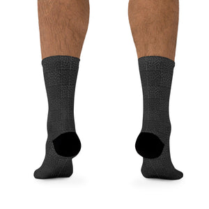 Unisex Black & Grey Maze Check 3/4 MTB Socks