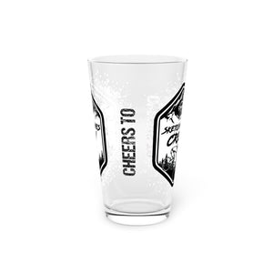Crank Style's Special Edition Sketchy Line Crew Pint Glass, 16oz
