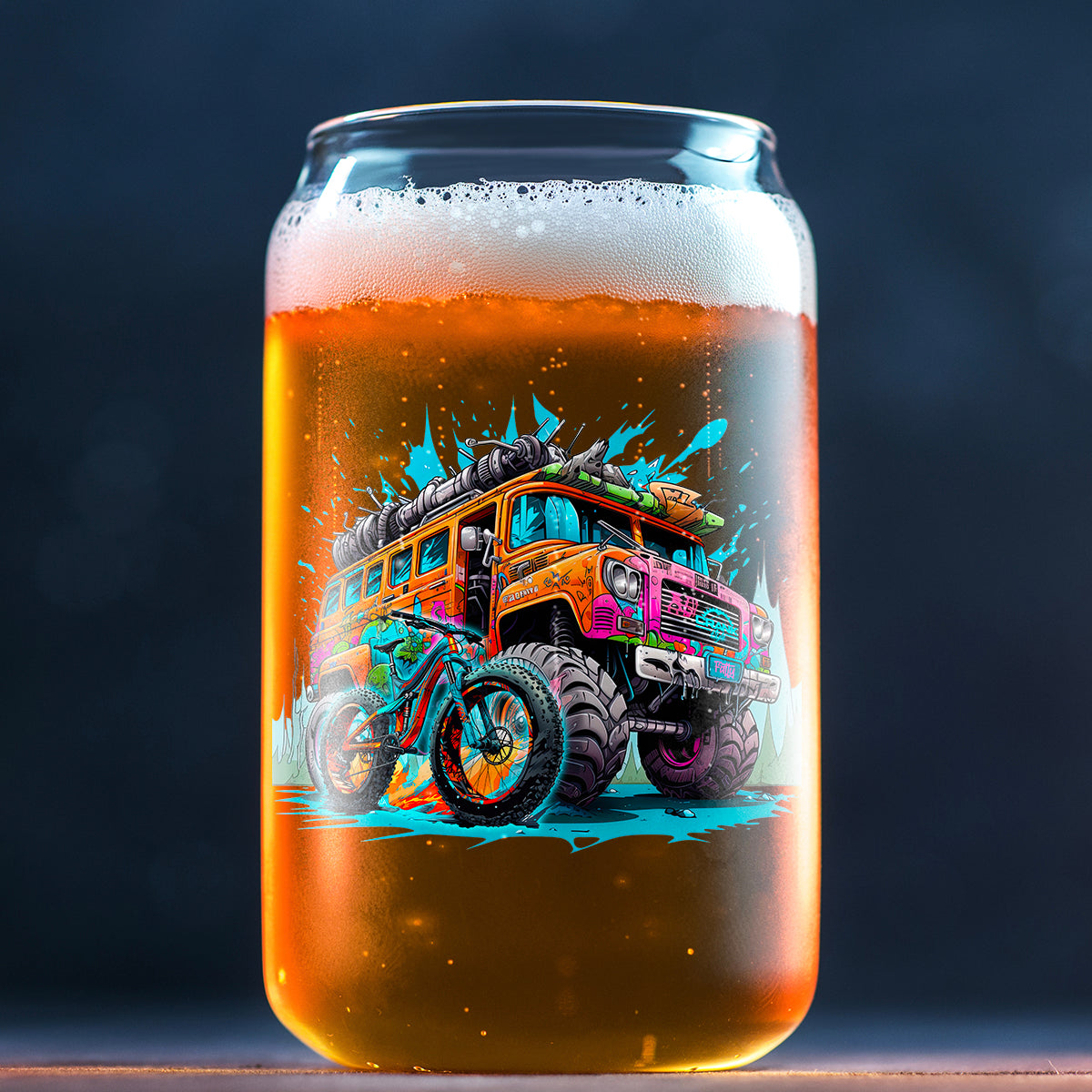 Offroad Magic Bus Roll-A-Fatty Can-shaped glass - Crank Style