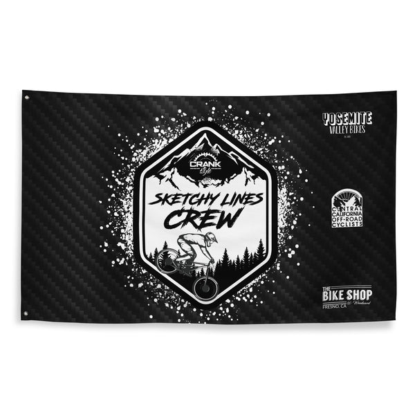 Sketchy Line Crew Flag