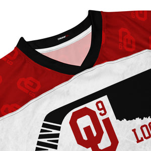 Crank Style's Recycled Logan OU hockey fan jersey