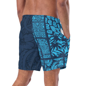 Make a splash this summer with our Men's Hawaiian Style Swim Suit! Designed for style and comfort, these trunks are perfect for hot days. Made from recycled polyester and spandex, they dry quickly and offer a flexible fit. Say goodbye to discomfort with the anti-chafe liner and keep your belongings safe with multiple pockets. With UPF 50+ protection, you can enjoy the sun worry-free. Don't miss out on these must-have swim trunks for an epic summer. Get yours now and make a splash!