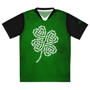 Unisex Bike Chain Shamrock UPF50+ V-Neck MTB Jersey