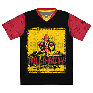 RollaFatty Unisex NM Flag Chain UPF50+ V-Neck MTB Jersey