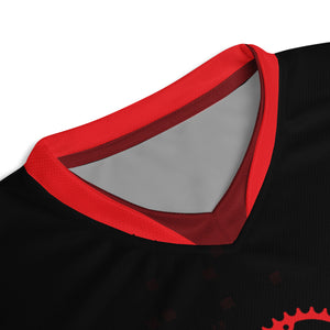 Red Matrix Recycled UPF50+ Fabric - Unisex Mountain Bike Jersey