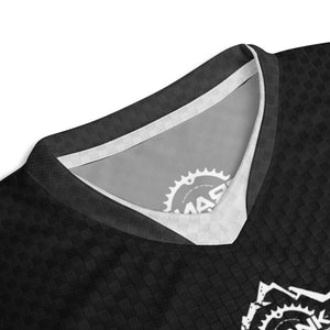 Unisex Black & Grey Rollin Fatties V-Neck MTB Jersey