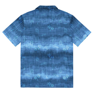Men's Tropical Blue Wave Short UPF50+ Sleeve Button Down