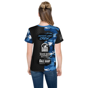 Sketchy Line Crew Unisex Youth crew neck MTB Jersey