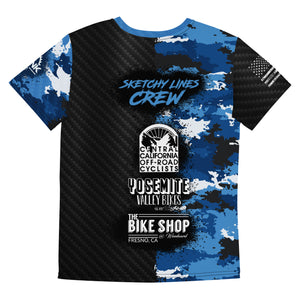 Sketchy Line Crew Unisex Youth crew neck MTB Jersey