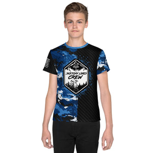 Sketchy Line Crew Unisex Youth crew neck MTB Jersey