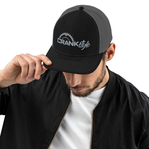 Crank Style's Unisex Black and Grey Trucker Cap