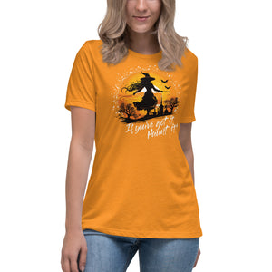 Crank Style's 🎃 "If You've Got It, Haunt It!" Halloween Shirt 🧙 Women's Relaxed Tee  Enchant the Halloween season with our "If You've Got It, Haunt It!" women's t-shirt! Crafted from soft combed and ring-spun cotton, this tee offers a relaxed fit and pre-shrunk fabric for lasting comfort. Embrace the spirit of the season and stand out with this bewitching design. Perfect for parties or casual wear, get yours now and join the Halloween fun! 🛍️