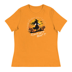 Crank Style's 🎃 "If You've Got It, Haunt It!" Halloween Shirt 🧙 Women's Relaxed Tee  Enchant the Halloween season with our "If You've Got It, Haunt It!" women's t-shirt! Crafted from soft combed and ring-spun cotton, this tee offers a relaxed fit and pre-shrunk fabric for lasting comfort. Embrace the spirit of the season and stand out with this bewitching design. Perfect for parties or casual wear, get yours now and join the Halloween fun! 🛍️