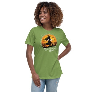 Crank Style's 🎃 "If You've Got It, Haunt It!" Halloween Shirt 🧙 Women's Relaxed Tee  Enchant the Halloween season with our "If You've Got It, Haunt It!" women's t-shirt! Crafted from soft combed and ring-spun cotton, this tee offers a relaxed fit and pre-shrunk fabric for lasting comfort. Embrace the spirit of the season and stand out with this bewitching design. Perfect for parties or casual wear, get yours now and join the Halloween fun! 🛍️