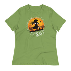 Crank Style's 🎃 "If You've Got It, Haunt It!" Halloween Shirt 🧙 Women's Relaxed Tee  Enchant the Halloween season with our "If You've Got It, Haunt It!" women's t-shirt! Crafted from soft combed and ring-spun cotton, this tee offers a relaxed fit and pre-shrunk fabric for lasting comfort. Embrace the spirit of the season and stand out with this bewitching design. Perfect for parties or casual wear, get yours now and join the Halloween fun! 🛍️