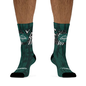 Unisex Teal Graffiti 3/4 MTB Socks