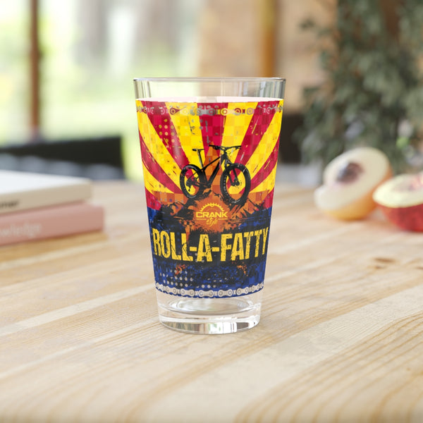 Arizona Flag Roll-A-Fatty Check Pint Glass, 16oz