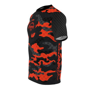 Men's Orange, Grey, & Black Camo Checker MTB DriFit Jersey