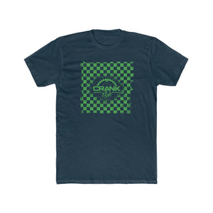 Men's Crank Style Green Checker "Rad" Cotton Crew Tee