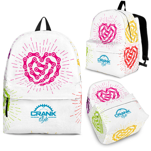 WHT Chain-Link Heart Backpack