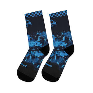 Blue DigiCamo & Checker 3/4 MTB Socks
