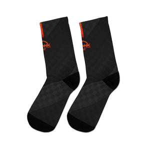 Black & Orange 3/4 MTB Socks