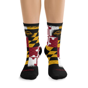 Maryland State Flag 3/4 MTB Socks